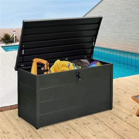 steel deck box|secure metal garden storage boxes.